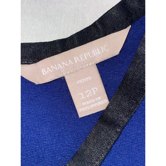 Banana Republic Fit & Flair Dress in‎ Mystic Blue - Women's Size 12P - Picture 4 of 8